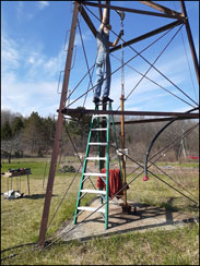 Pulling pipe with come-along