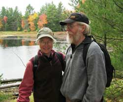 Sue and Steve hiking
